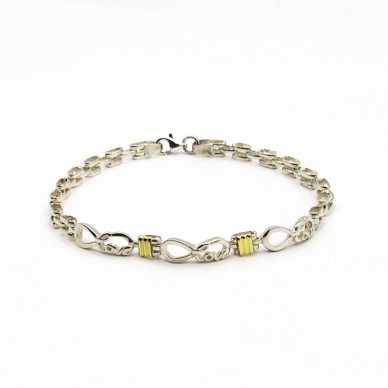 PULSERA PANTHER INFINITOS LOVE 18CM /PLATA Y ORO